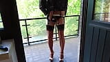 Balcony Cumshot Compilation - always in nylon stockings snapshot 2