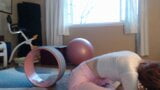 Aurora Willows using Yoga wheel for Headstand practice snapshot 12