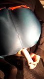 Lycra-Spandex-Analspaß mit großem Dildo 3 snapshot 1