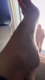 Milf feet in plane snapshot 2