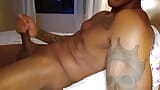 Latin guy with shaved body jerks off his dick and cums while moaning snapshot 1