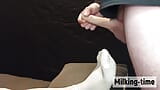 Oh No Not on My Bed Socks! 2x Cum on Feet Mini-compilation Milking-time Studio snapshot 5