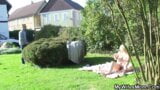 He fucks blond mother in law in the backyard snapshot 12