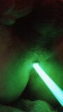 Sticking a glowstick up butt turned into Fucking myself with a glowstick snapshot 1