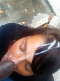 Outdoor facial for pretty milf. snapshot 5