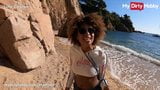 MyDirtyHobby - Luna Corazon отсасывает у своей подруги на пляже snapshot 2
