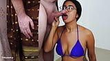 Asian Bikini Cum Dump Sucks Cock in Glasses snapshot 3