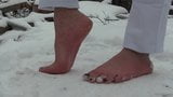 Foot in snow. snapshot 1