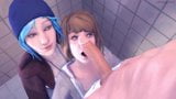 Chloe Price And Max Caulfield Suck Some Cock snapshot 3