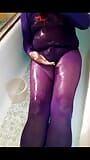 Pee, slime, syrup in nylon pantyhose, Tights and leotard.  Such erotica fun. snapshot 10