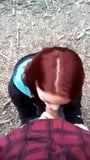 18 yo Redhead outdoor blowjob snapshot 1