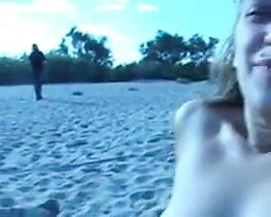 Horny Wife Has Nude Beach Gangbang