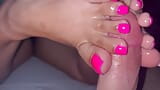 Latinas barbie pink toes give sexy footjob snapshot 5