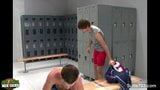 Horny gay jocks 69ing in locker room snapshot 2