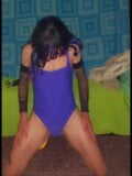 Traje de baño morado e inserción de varita morada para semen intenso snapshot 4