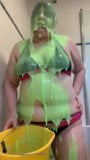 Slut covered in slime and gunge sploshing humiliation snapshot 3