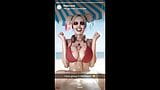 Kongkek tetek pantai Harley Quinn (versi putih) (dc) snapshot 11