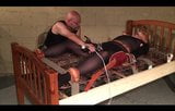 Foxy slave girl is tied down and tormented snapshot 9
