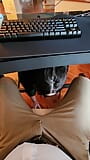 Horny MILF Teacher sneaks under her colleague's desk and sucks his big dick snapshot 1