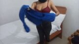 Indian Lady undresses in room with Big pussy and big Boobs snapshot 2