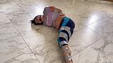 Ball Gagged Girl Struggle In Tape Bondage snapshot 16