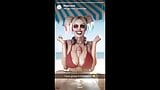 Harley Quinn Beach Titty Fuck (White Version) (DC) snapshot 10