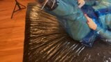 Blue Transparent PVC Plastic Masturbation snapshot 10