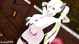 MMD R-18 Bass Knight THICC Miku phiên bản khỏa thân - ecchy1994 - tóc vàng màu edit smixix snapshot 3