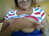 Becky pulls out her huge tits from bra snapshot 10