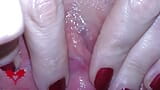 Close up of fingering her wet cunt. Delicious horny cunt meat! snapshot 14