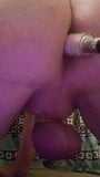 Sissy in chastity cage pounded by fuck machine snapshot 1