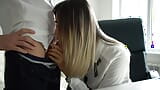 Boss Fuck Secretary Hard And Cum In Her Sweet Mouth At Office snapshot 3