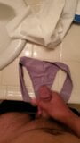 Cuming on my girlfriends dirty thong snapshot 3