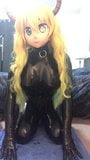 Kigurumi in latex met een verrassing snapshot 2