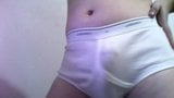 Dancing and showing off my full rise white Jockey Y-fronts snapshot 10