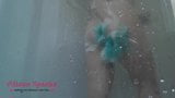 Hidden camera POV voyeur big booty babe in the shower snapshot 8