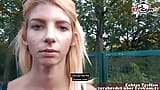 Blonde skinny teen model picked up for real Date in Germany snapshot 4