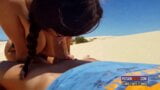 FRENCH - BIG NATURAL SEINS FILLE PERFECT BLOWJOB A LA PLAGE snapshot 18