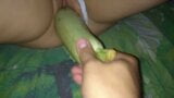 I fuck my wife hard with a big zucchini. snapshot 5