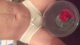 Pissing my panties into a bowl of panties snapshot 5