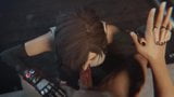 Tifa Lockhart blowjob dan pancutan muka goth black lipstick snapshot 7