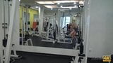 HUNT4K. Cute girl instead of training has sex in gym snapshot 14