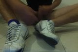 nike shox rivalry and blue socks  cum snapshot 3