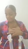 Black girl pumping her milk for Youtube 2 snapshot 11