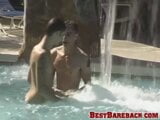 Outdoor bareback with skinny KC Williams and Billy Windsor snapshot 4