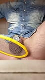 Flat Chastity Cage menggoda dengan vibrator snapshot 2