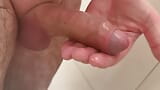 Touching cock in the shower Uncut snapshot 2