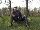 Hot german non-professional in Latex outdoor snapshot 1