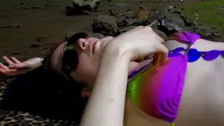 Free watch & Download Bikini redhead has hard anal sex on beach