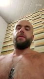 young hairy bald beard muscle piss snapshot 1